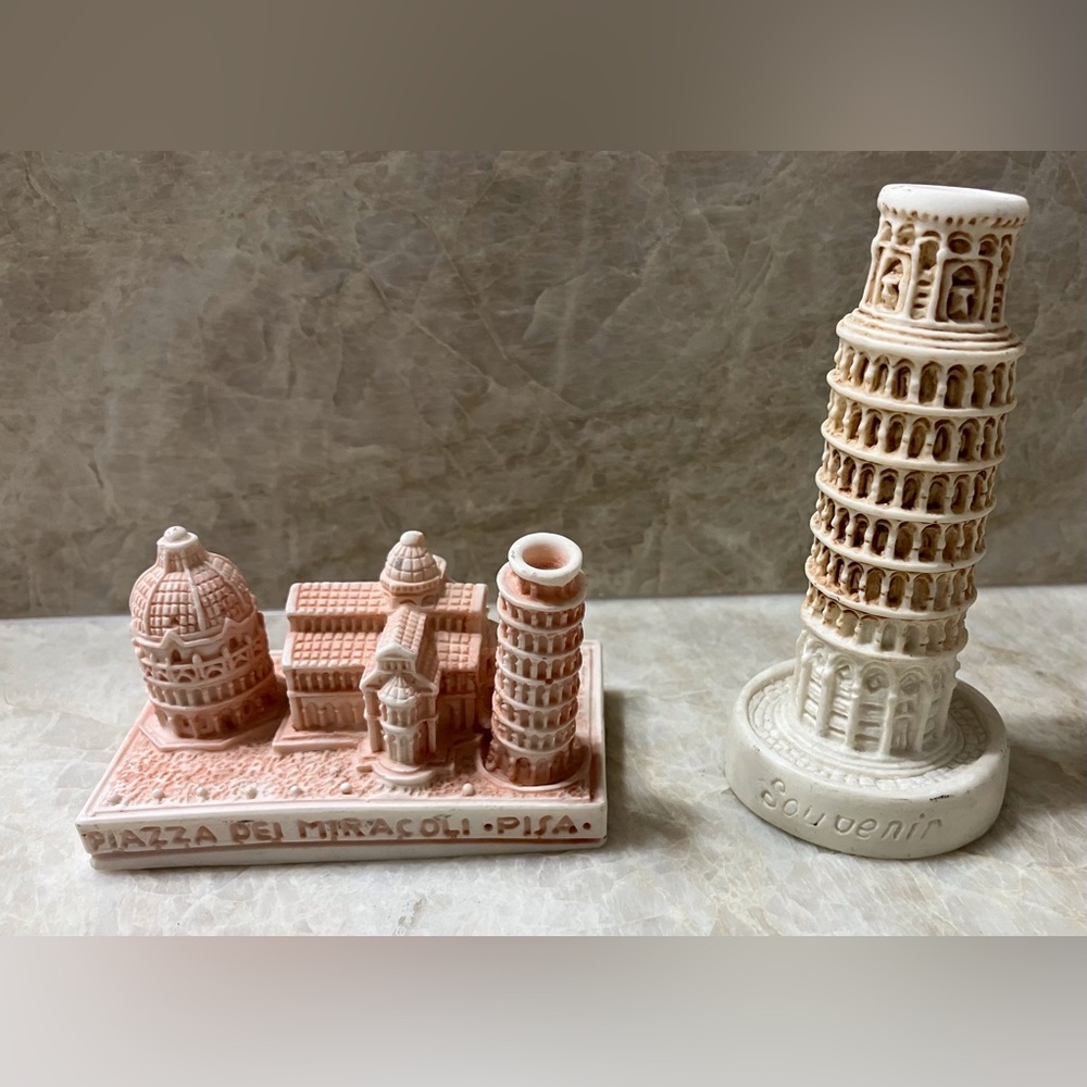 Bundle Miniature Resin Piazza Dei Miracoli Pisa Italy City Figurine Souvenir